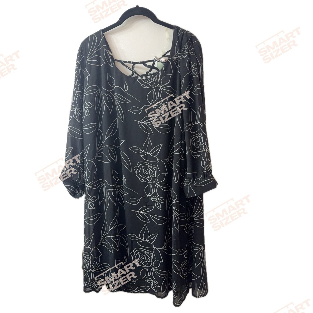 Wet Seal Black and White Floral Dress — Size 3X — NWT